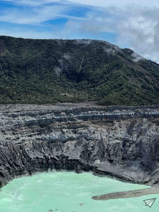view over Volcano Poas in Costa Rica