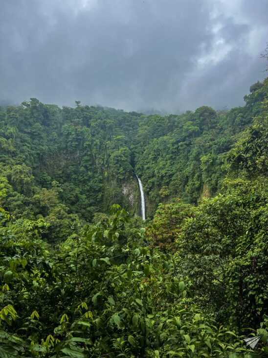 Waterfall view La Fortuna in Arenal